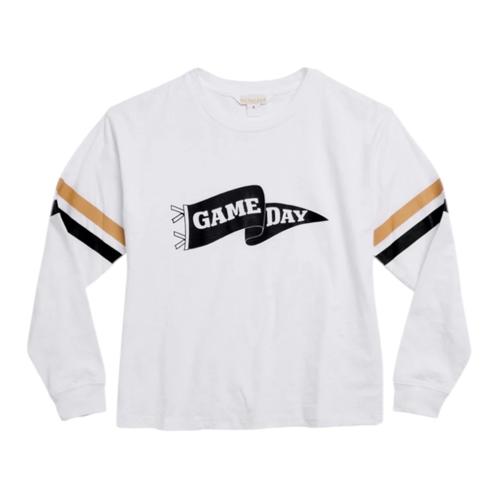 NWT Shiraleah White 'Game Day' Long Sleeve T-Shirt